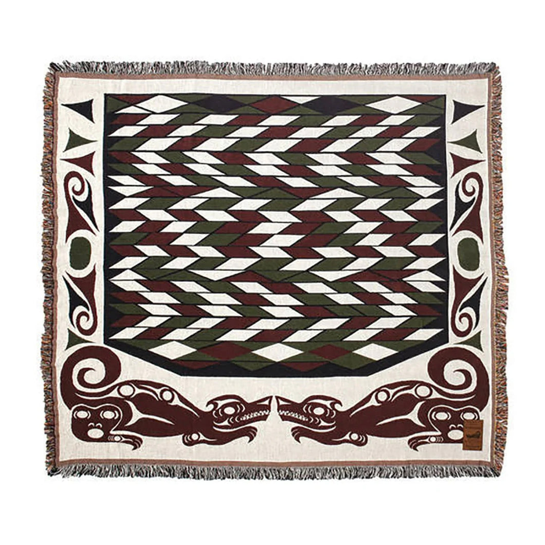 Debra Sparrow Takaya Wolf Throw Blanket