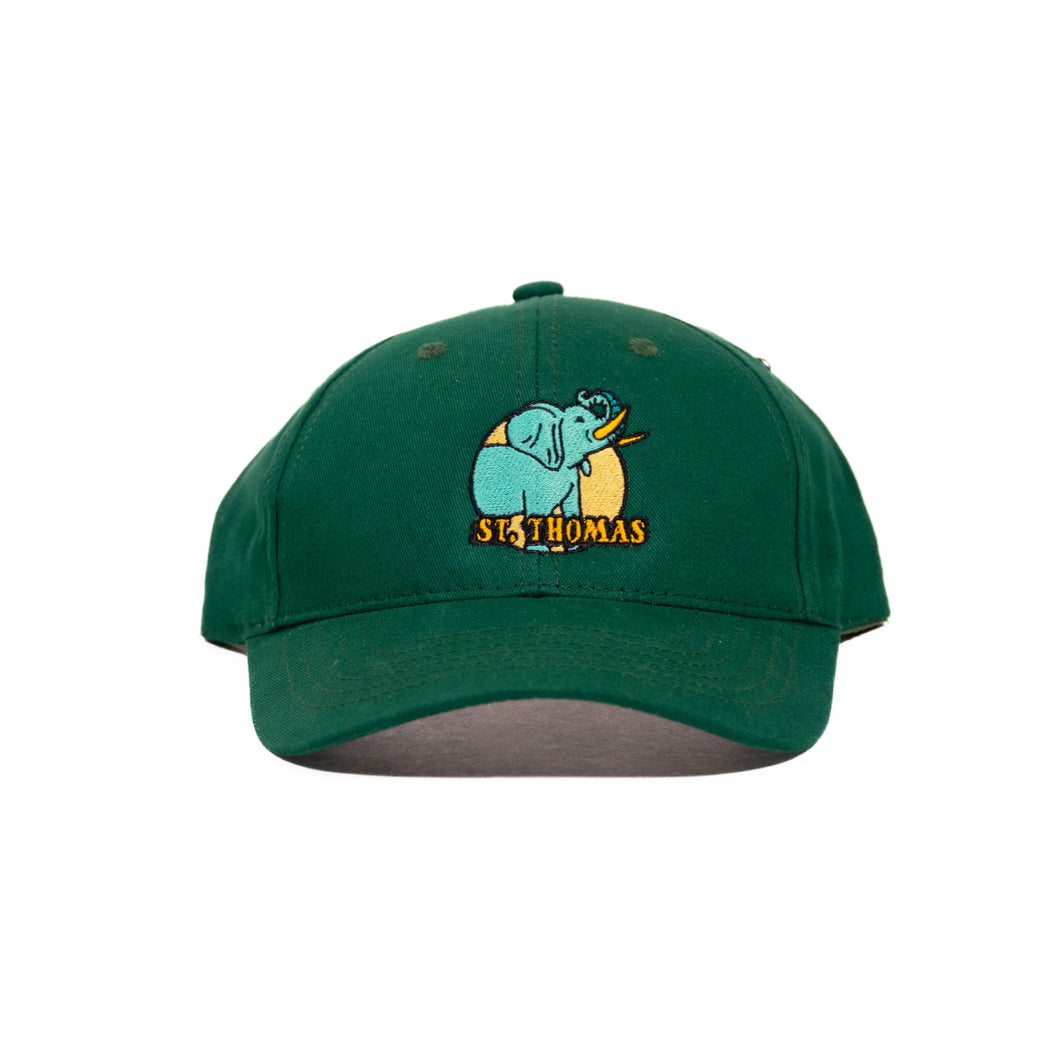 St. Thomas Elephant Adjustable Forest Green Cap