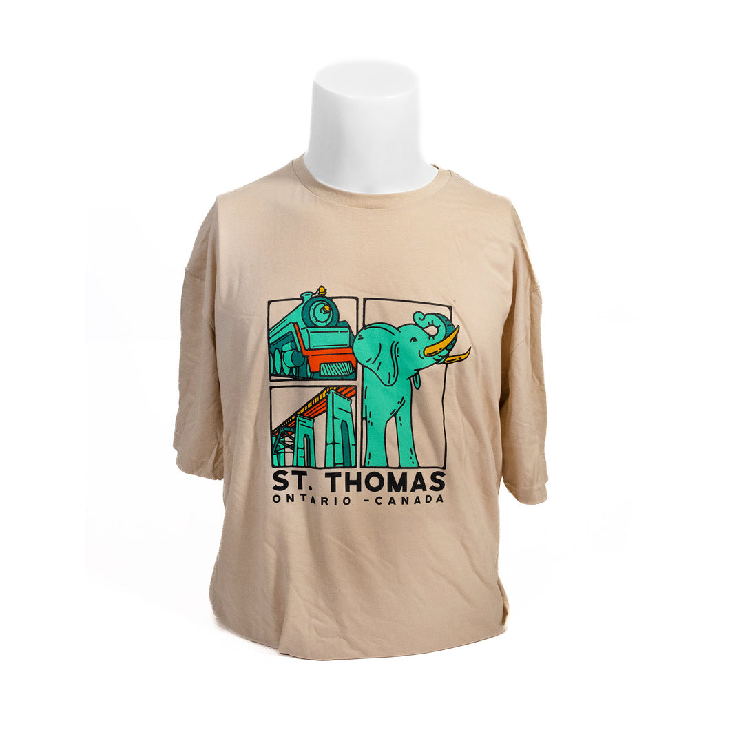 St. Thomas Tan Crew Tee