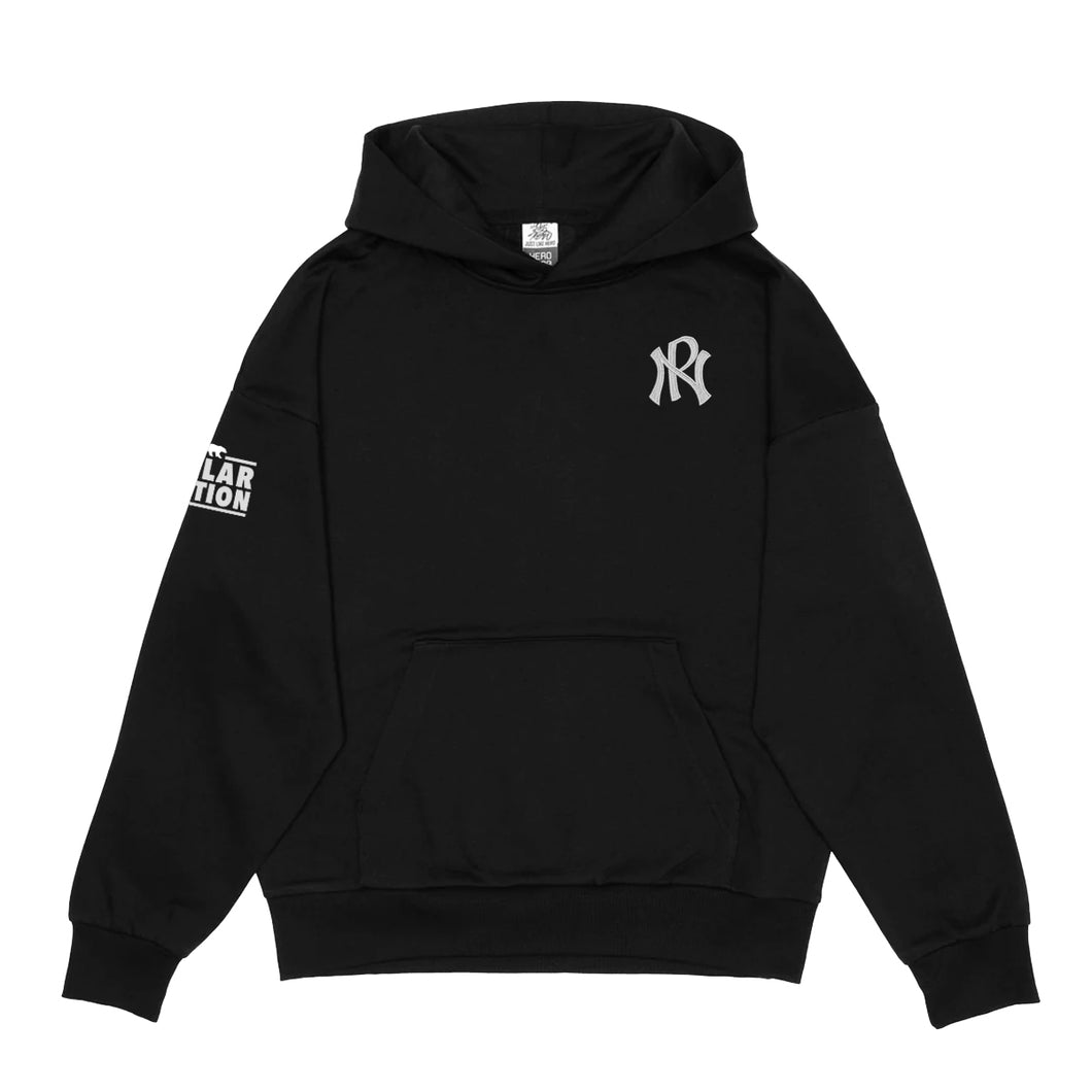 Polar Nation Signature Series Adult Dropped Shoulder Fleece Hoodie, Black