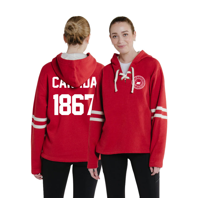 Polar Nation Canada Adult Brantford Hockey Hoodie, Red