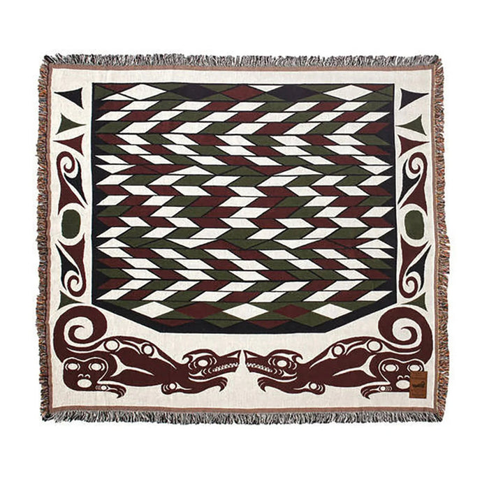 Debra Sparrow Takaya Wolf Throw Blanket