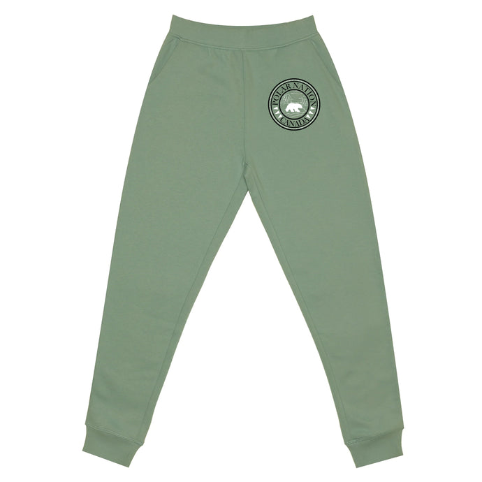 Polar Nation Canada Fleece Joggers, Forest Moss