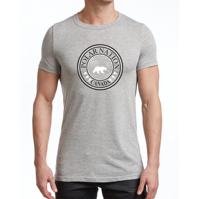 Men's Polar Nation Classic Crew Tee, Grey