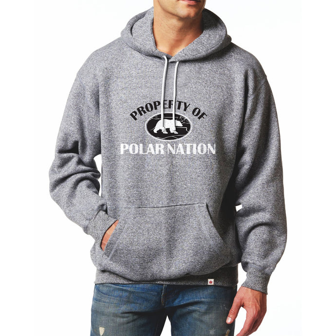 Unisex Polar Nation Property Of Fleece Hoodie, Grey