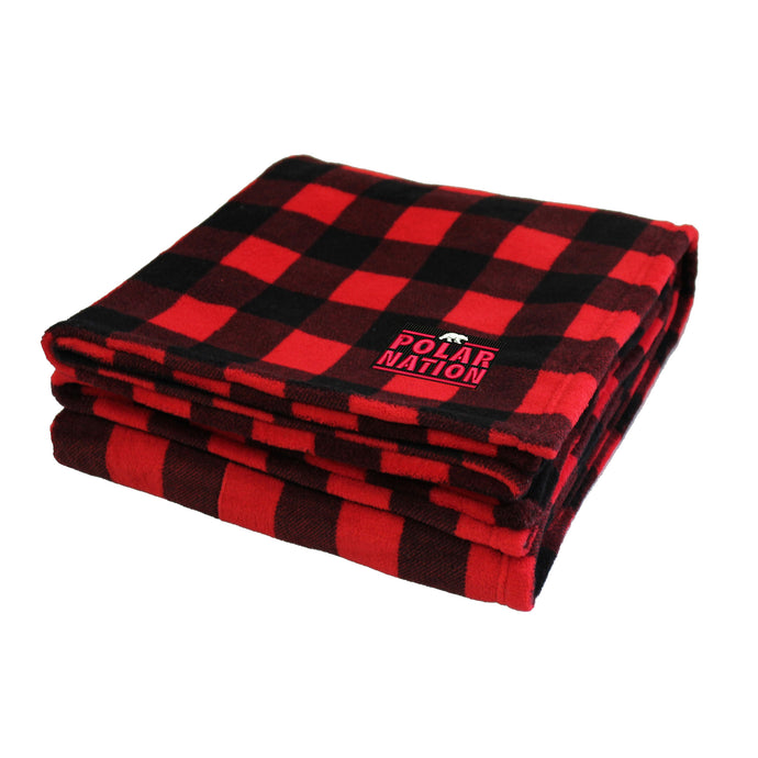 Polar Nation Buffalo Plaid Cabin Throw Blanket, Red/Black