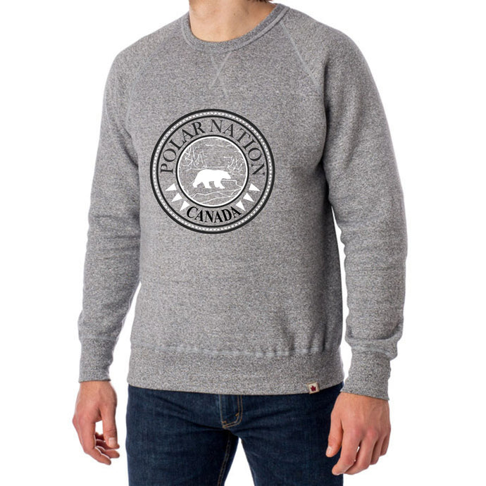 Men's Polar Nation Fleece Crew, Grey