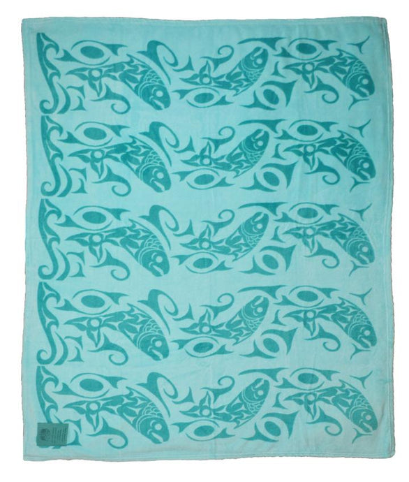 Returning Of The Salmon Velura™ Throw Blanket