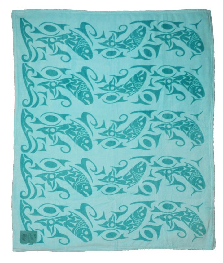 Returning Of The Salmon Velura Throw Blanket Polar Nation